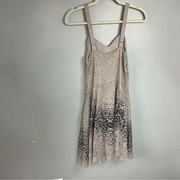 Free People Flocked Lace Dress Fit and Flare Sleeveless Small - Picture 6 of 15